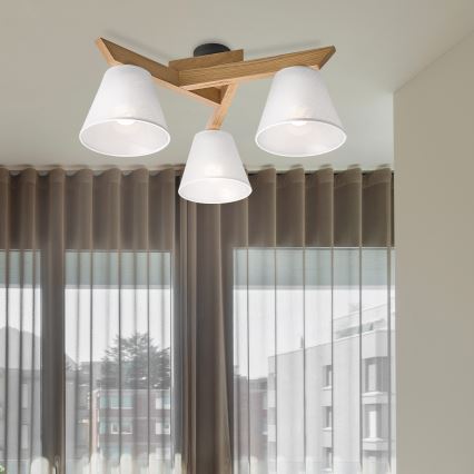Brilagi - LED Plafonski luster ANTHONY 3xE14/40W/230V hrast/bela