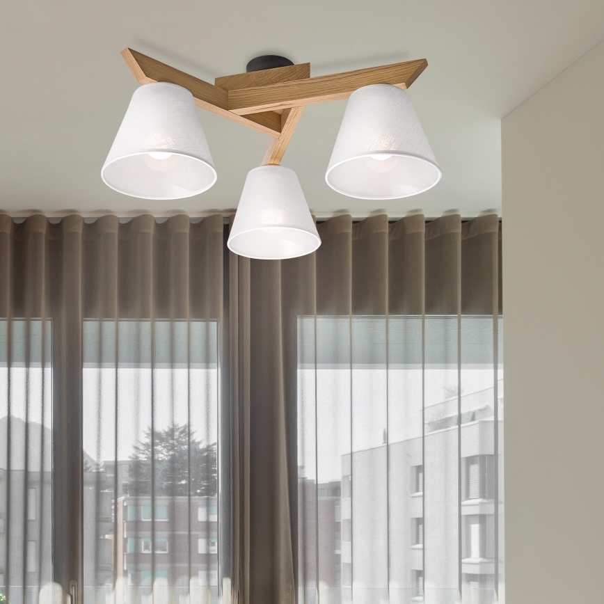 Brilagi - LED Plafonski luster ANTHONY 3xE14/40W/230V hrast/bela