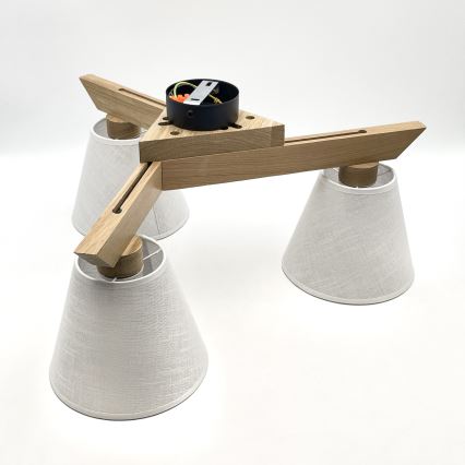 Brilagi - LED Plafonski luster ANTHONY 3xE14/40W/230V hrast/bela