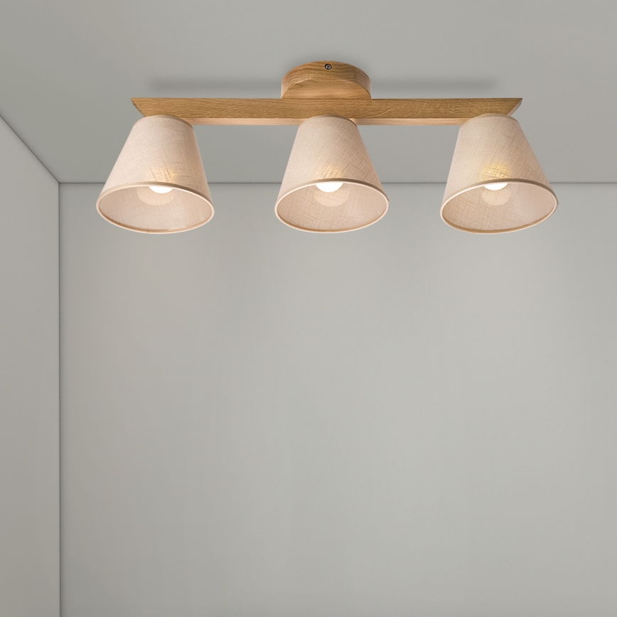 BRILAGI - LED Plafonski luster ANTHONY 3xE14/40W/230V hrast/bež