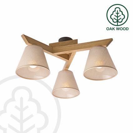 Brilagi - LED plafonski luster ANTHONY 3xE14/40W/230V hrast/bež