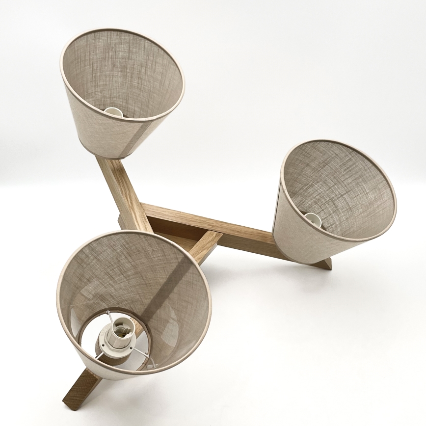 Brilagi - LED plafonski luster ANTHONY 3xE14/40W/230V hrast/bež