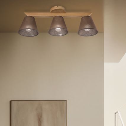 Brilagi - LED Plafonski luster ANTHONY 3xE14/40W/230V hrast/braon