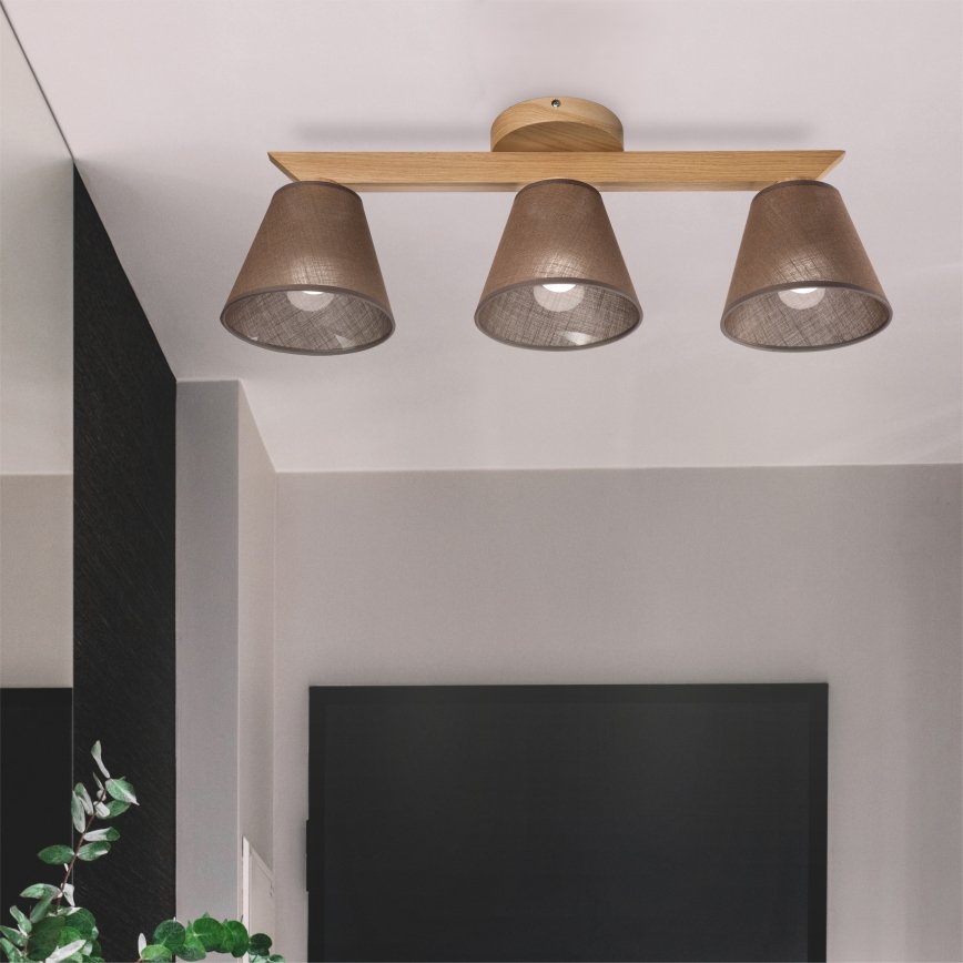 Brilagi - LED Plafonski luster ANTHONY 3xE14/40W/230V hrast/braon