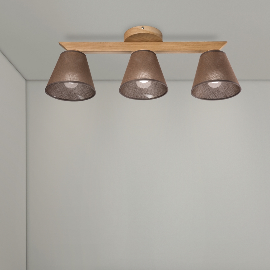 Brilagi - LED Plafonski luster ANTHONY 3xE14/40W/230V hrast/braon