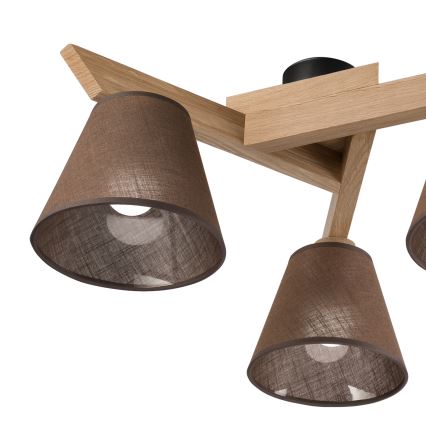 Brilagi - LED Plafonski luster ANTHONY 3xE14/40W/230V hrast/braon