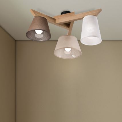 Brilagi - LED Plafonski luster ANTHONY 3xE14/40W/230V hrast
