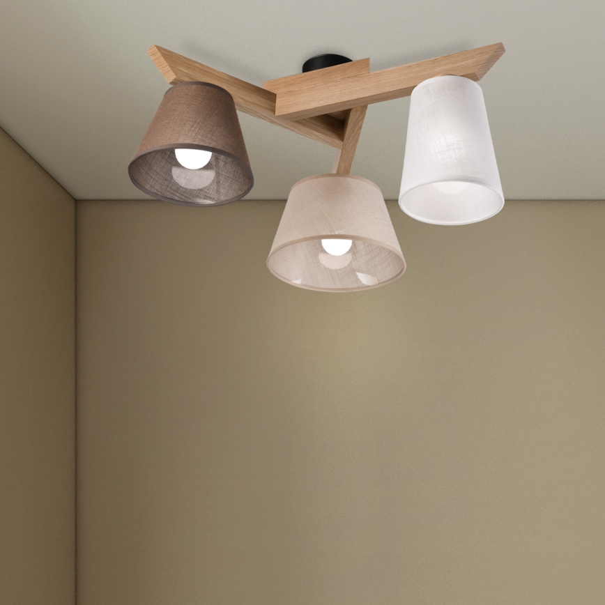 Brilagi - LED Plafonski luster ANTHONY 3xE14/40W/230V hrast