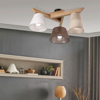 Brilagi - LED plafonski luster ANTHONY 3xE14/40W/230V hrast