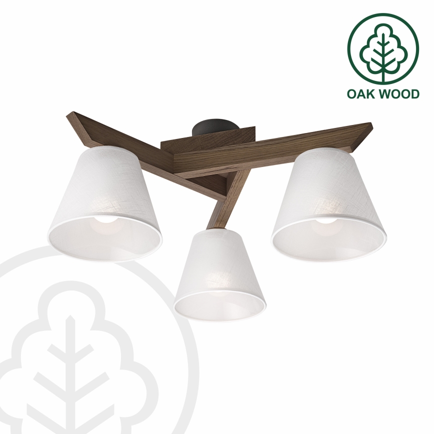 Brilagi - LED  Plafonski luster ANTHONY 3xE14/40W/230V hrast orah/bela