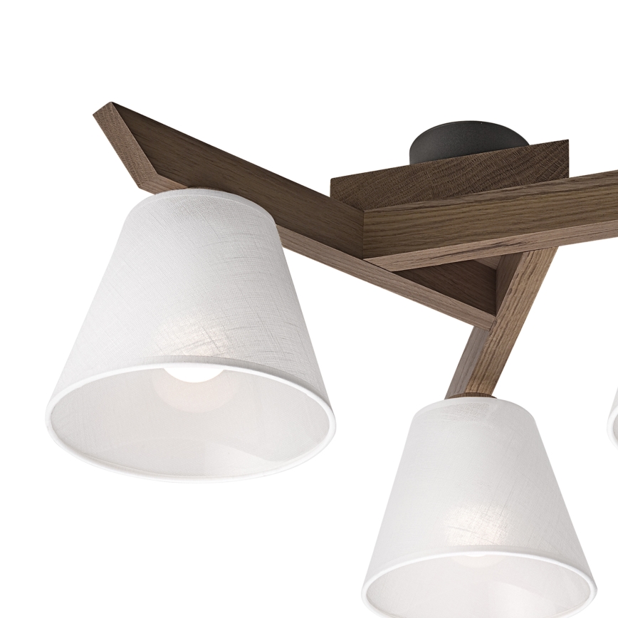 Brilagi - LED  Plafonski luster ANTHONY 3xE14/40W/230V hrast orah/bela