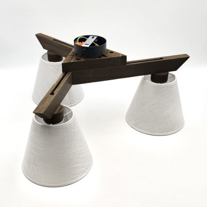 Brilagi - LED  Plafonski luster ANTHONY 3xE14/40W/230V hrast orah/bela