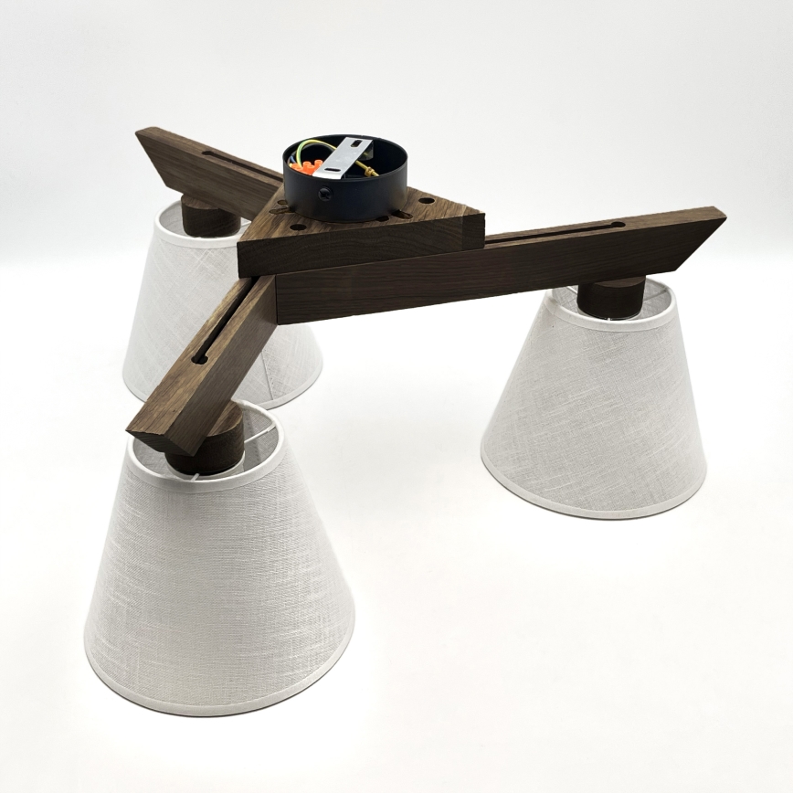 Brilagi - LED  Plafonski luster ANTHONY 3xE14/40W/230V hrast orah/bela