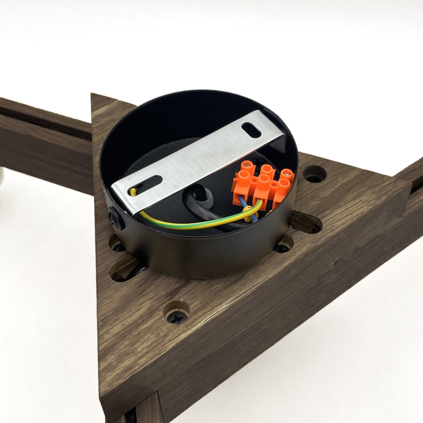 Brilagi - LED  Plafonski luster ANTHONY 3xE14/40W/230V hrast orah/bela