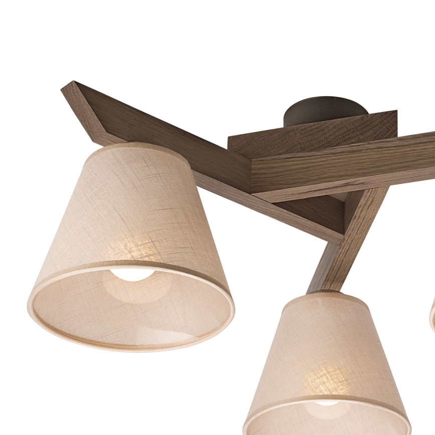 Brilagi - LED Plafonski luster ANTHONY 3xE14/40W/230V hrast orah/bež