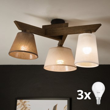 Brilagi - LED  plafonski luster ANTHONY 3xE14/40W/230V hrast orah