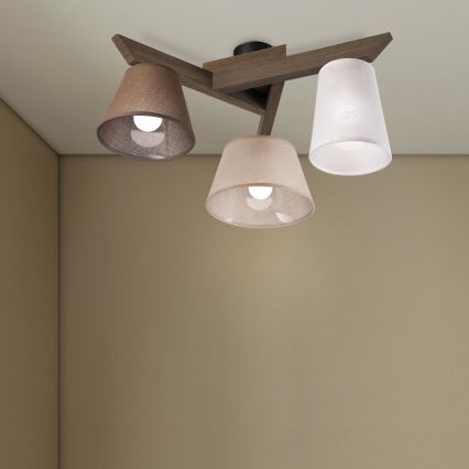 Brilagi - LED  plafonski luster ANTHONY 3xE14/40W/230V hrast orah