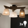 Brilagi - LED Plafonski luster ANTHONY 3xE14/40W/230V hrast/orah