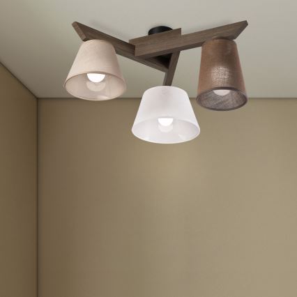 Brilagi - LED Plafonski luster ANTHONY 3xE14/40W/230V hrast/orah