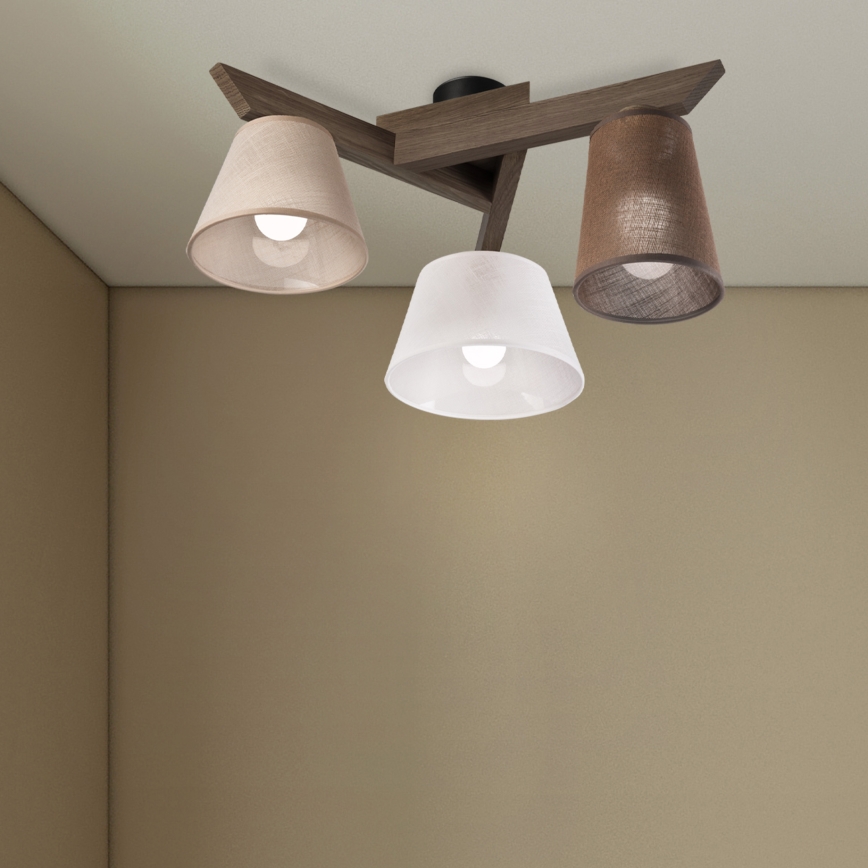 Brilagi - LED Plafonski luster ANTHONY 3xE14/40W/230V hrast/orah