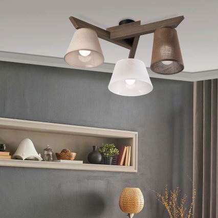 Brilagi - LED Plafonski luster ANTHONY 3xE14/40W/230V hrast/orah