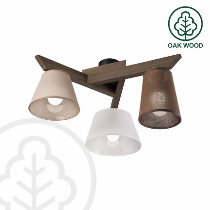 Brilagi - LED Plafonski luster ANTHONY 3xE14/40W/230V hrast/orah