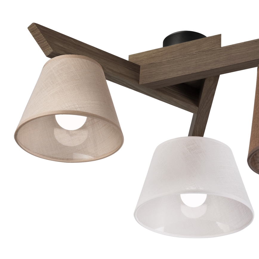 Brilagi - LED Plafonski luster ANTHONY 3xE14/40W/230V hrast/orah