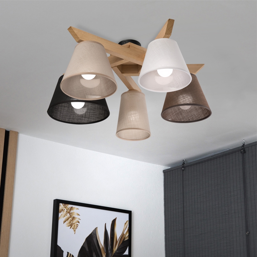 Brilagi - LED plafonski luster ANTHONY 5xE14/40W/230V hrast