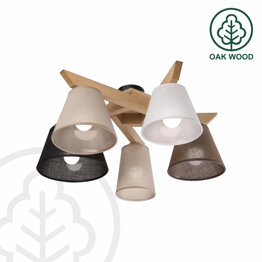 Brilagi - LED plafonski luster ANTHONY 5xE14/40W/230V hrast