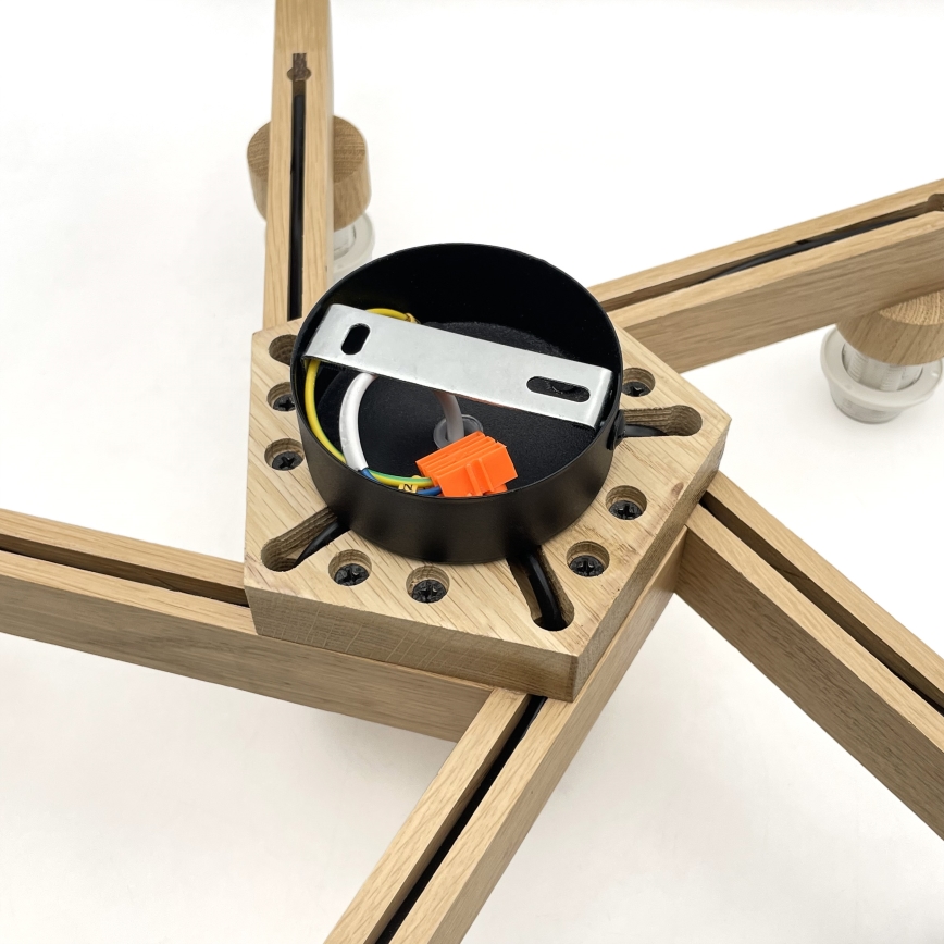 Brilagi - LED plafonski luster ANTHONY 5xE14/40W/230V hrast