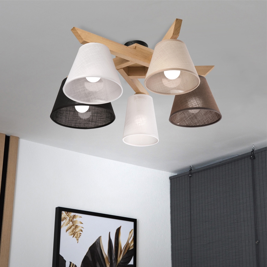 Brilagi - LED plafonski luster ANTHONY 5xE14/40W/230V hrast