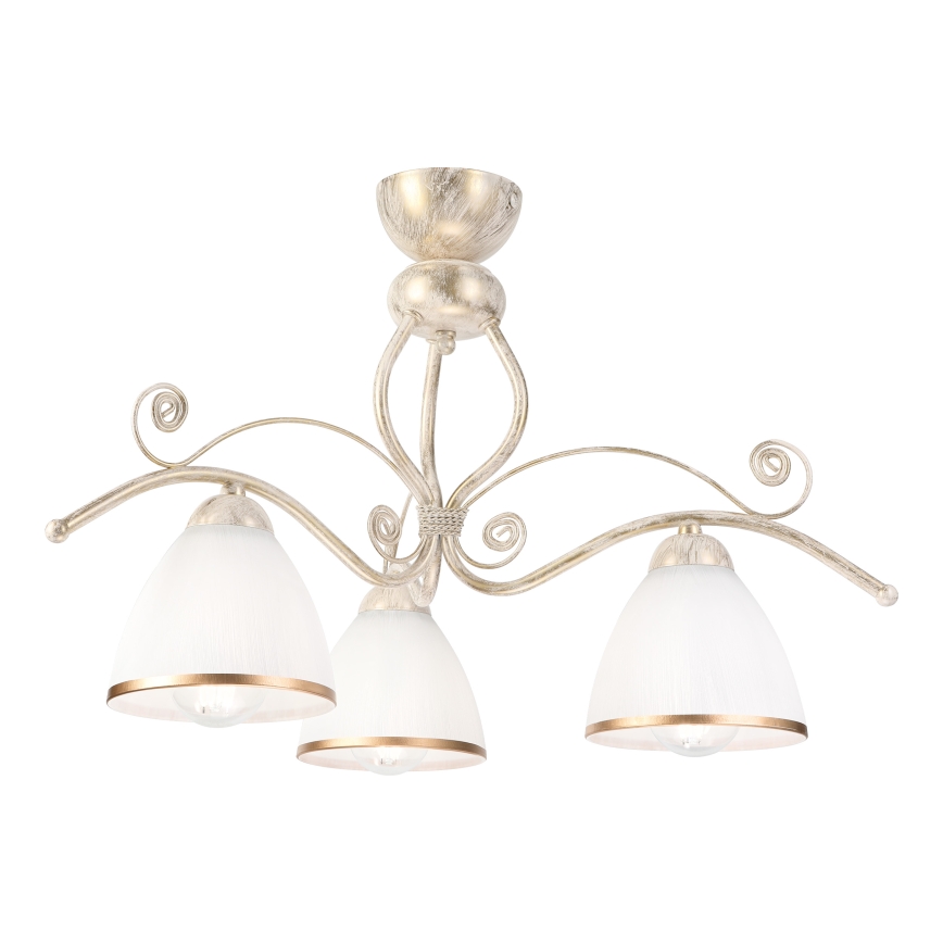 Brilagi - LED plafonski luster ANTICO 3xE27/60W/230V 3000K bela patina