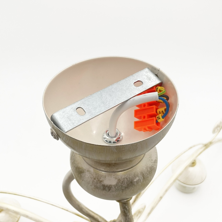 Brilagi - LED plafonski luster ANTICO 3xE27/60W/230V 3000K bela patina