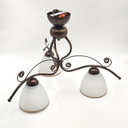 Brilagi - LED plafonski luster ANTICO 3xE27/60W/230V bronza patina