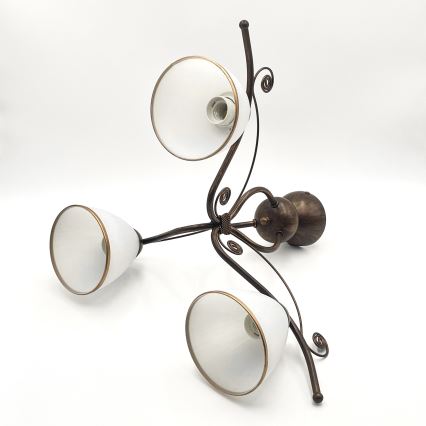 Brilagi - LED plafonski luster ANTICO 3xE27/60W/230V bronza patina