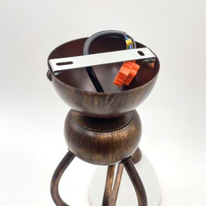 Brilagi - LED plafonski luster ANTICO 3xE27/60W/230V bronza patina