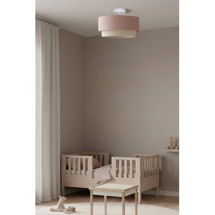Brilagi - LED plafonski luster BOHO BOBO 1xE27/60W/230V prečnik 40 cm ružičasta/krem