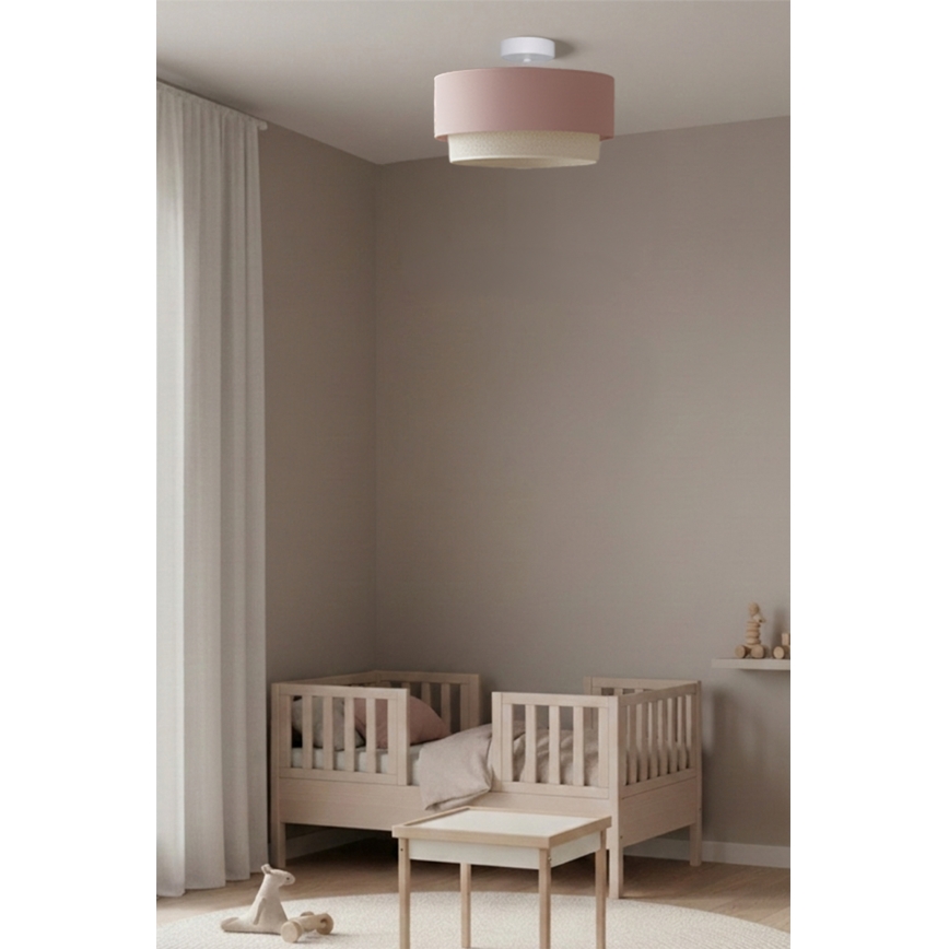 Brilagi - LED plafonski luster BOHO BOBO 1xE27/60W/230V prečnik 40 cm ružičasta/krem