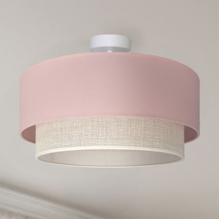 Brilagi - LED plafonski luster BOHO BOBO 1xE27/60W/230V prečnik 40 cm ružičasta/krem