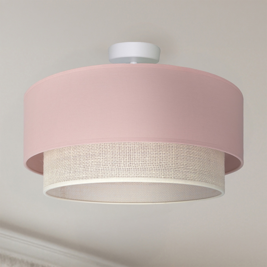 Brilagi - LED plafonski luster BOHO BOBO 1xE27/60W/230V prečnik 40 cm ružičasta/krem