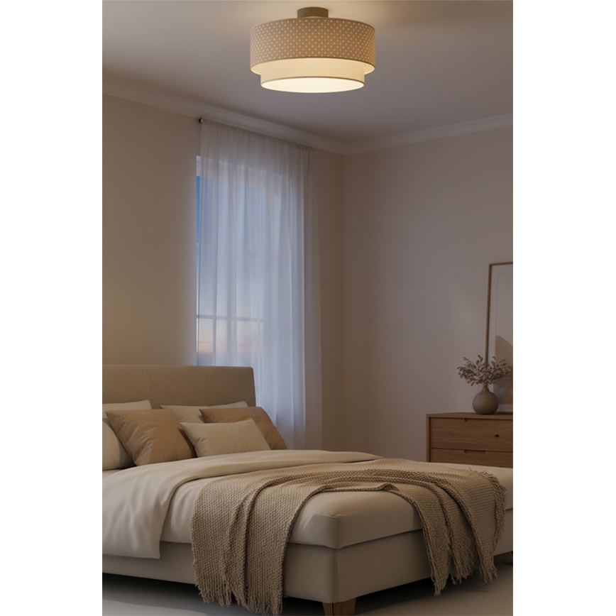 Brilagi - LED plafonski luster BOHO BOBO 1xE27/60W/230V Ø 40 cm tačkice bež/krem