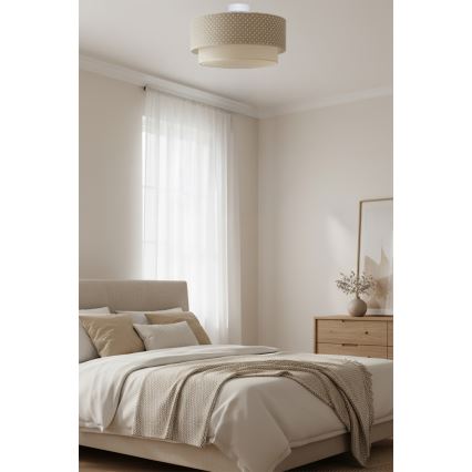 Brilagi - LED plafonski luster BOHO BOBO 1xE27/60W/230V Ø 40 cm tačkice bež/krem