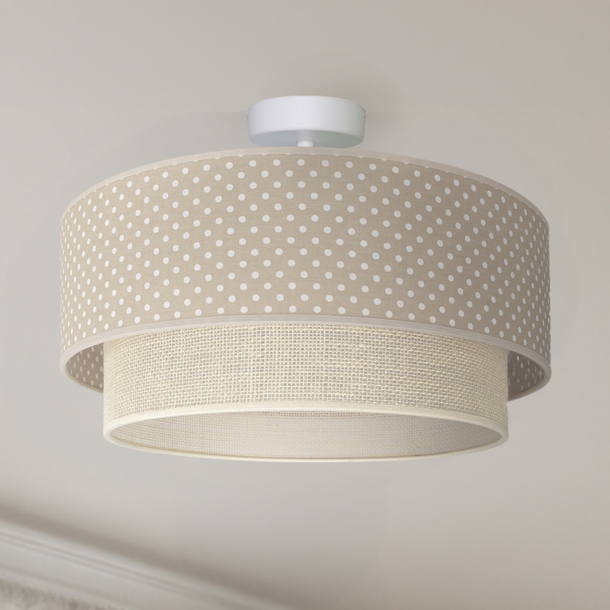 Brilagi - LED plafonski luster BOHO BOBO 1xE27/60W/230V Ø 40 cm tačkice bež/krem