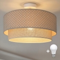 Brilagi - LED plafonski luster BOHO BOBO 1xE27/60W/230V Ø 40 cm tačkice bež/krem