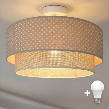 Brilagi - LED plafonski luster BOHO BOBO 1xE27/60W/230V Ø 40 cm tačkice bež/krem