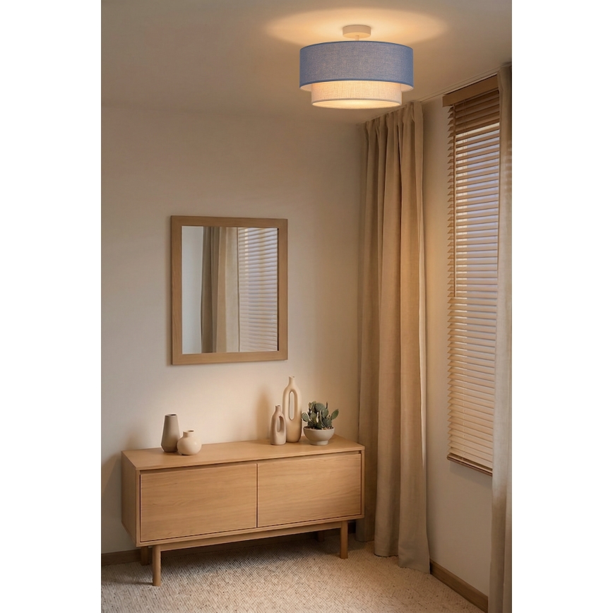 BRILAGI - LED plafonski luster BOHO ECO 1xE27/10W/230V, prečnik 40 cm, plava/krem