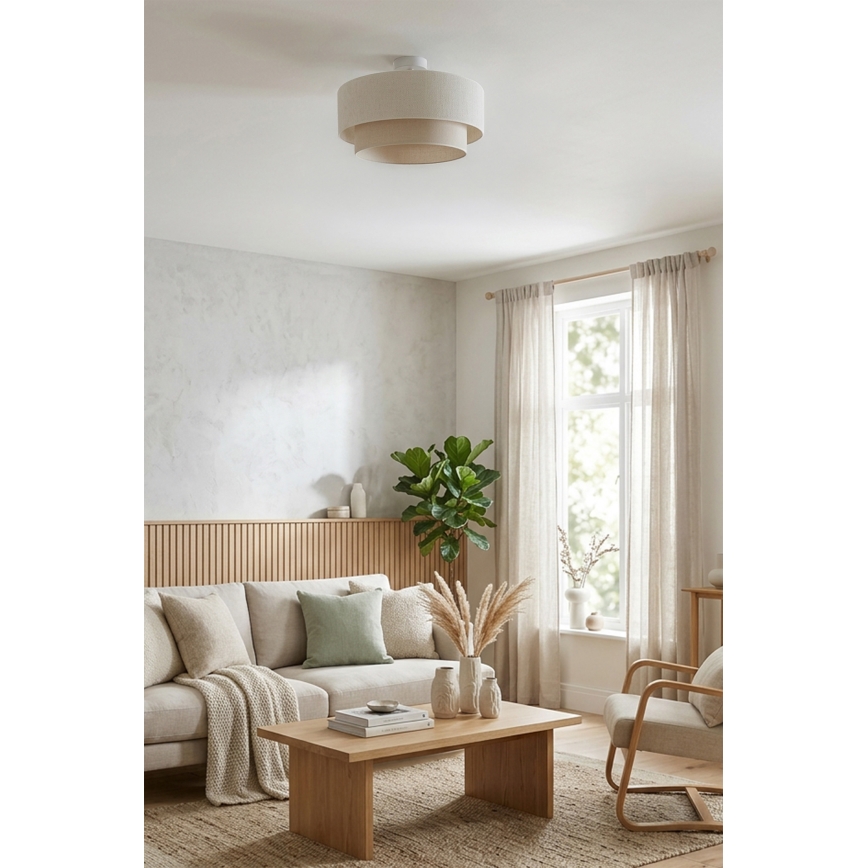 Brilagi - LED plafonski luster BOHO ECO 1xE27/10W/230V Ø 40 cm krem