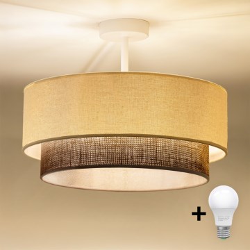 Brilagi - LED plafonski luster BOHO STYLE 1xE27/15W/230V prečnik 40 cm krem/braon
