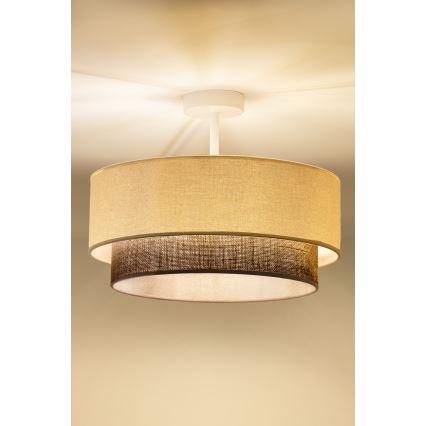 Brilagi - LED plafonski luster BOHO STYLE 1xE27/15W/230V prečnik 40 cm krem/braon