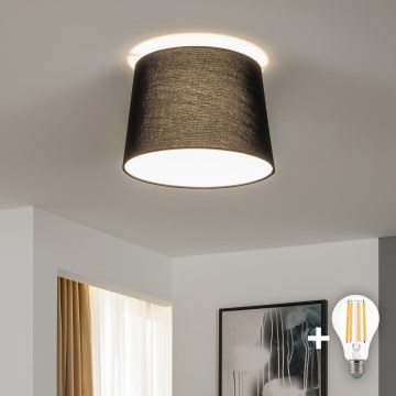 Brilagi - LED plafonski luster CERIA 1xE27/40W/230V Ø 30 cm crna